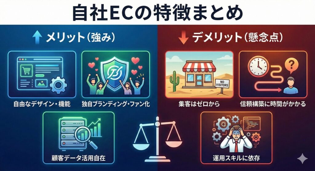 自社ECの特徴まとめ