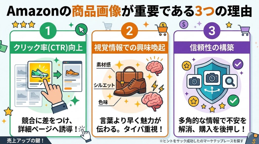Amazonの商品画像が重要である3つの理由