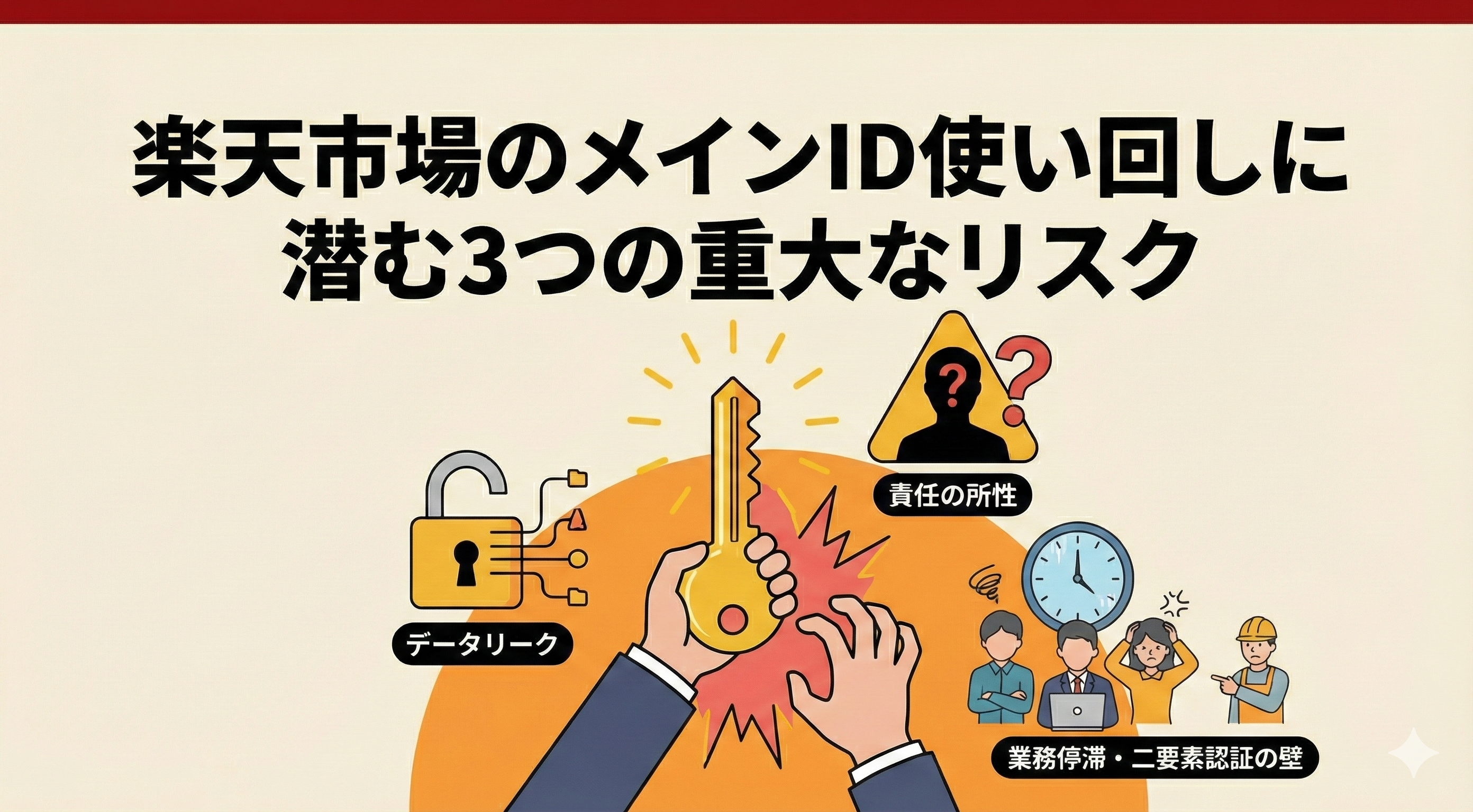 楽天市場のメインID使い回しに潜む3つの重大なリスク