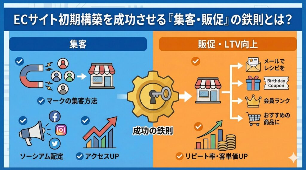 ECサイト初期構築を成功させる「集客・販促」の鉄則とは？