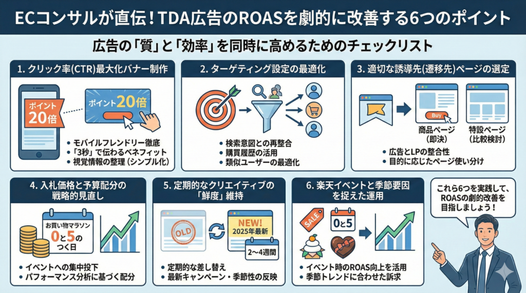 ECコンサルが直伝！TDA広告のROASを劇的に改善する6つのポイント