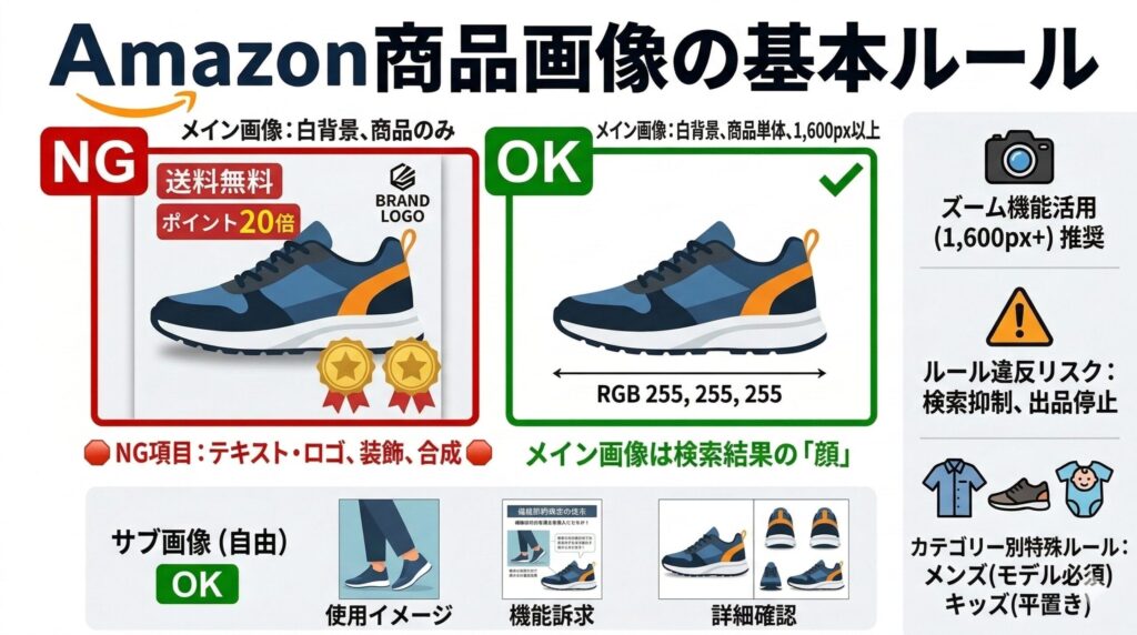 Amazon商品画像の基本ルール