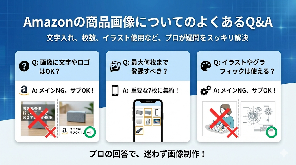 Amazonの商品画像についてのよくあるQ&A