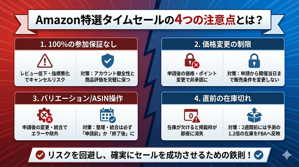 Amazonの特選タイムセールの4つの注意点とは？
