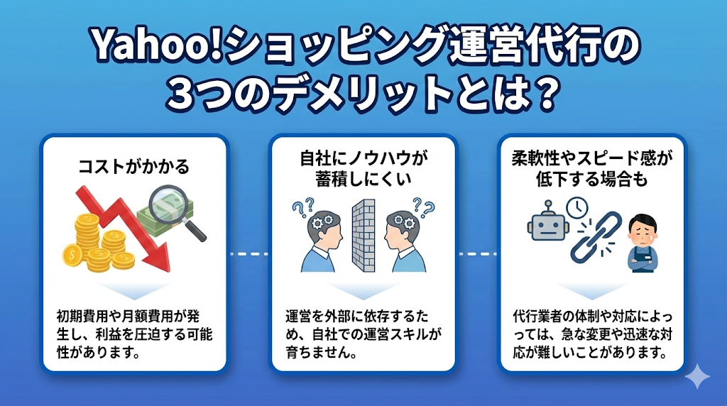 Yahoo!ショッピング運営代行の3つのデメリットとは？