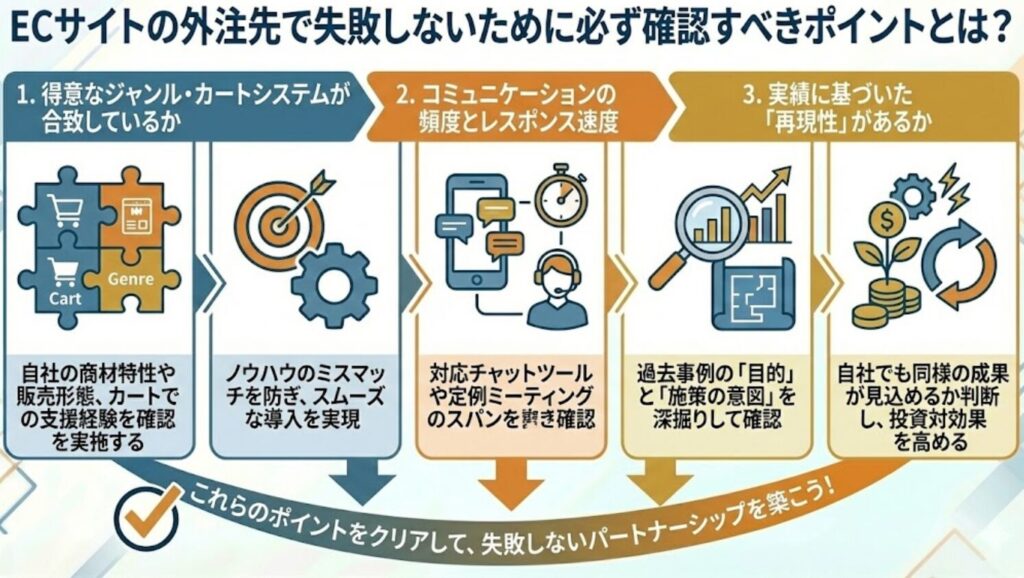 ECサイトの外注先で失敗しないために必ず確認すべきポイントとは？