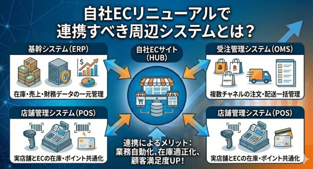 自社ECリニューアルで連携すべき周辺システムとは?