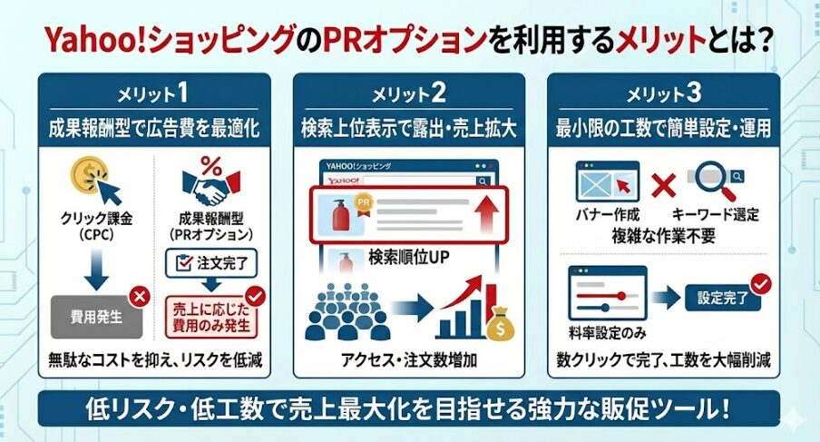 Yahoo!ショッピングのPRオプションを利用するメリットとは？
