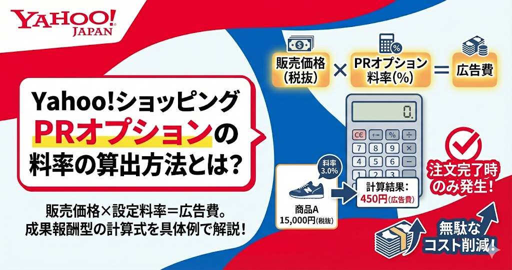 Yahoo!ショッピングのPRオプションの料率の算出方法とは？