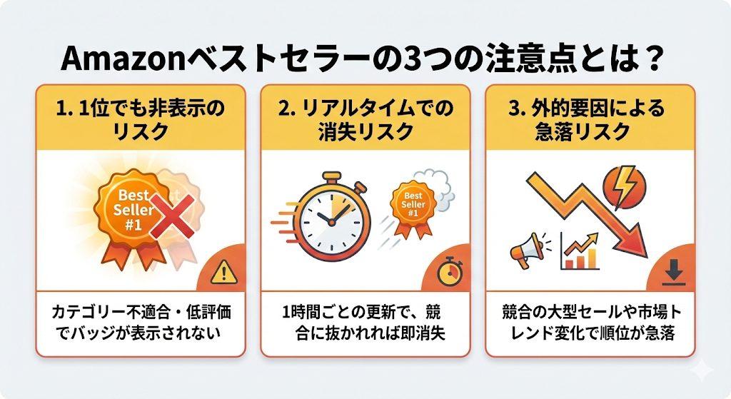 Amazonベストセラーの3つの注意点とは？