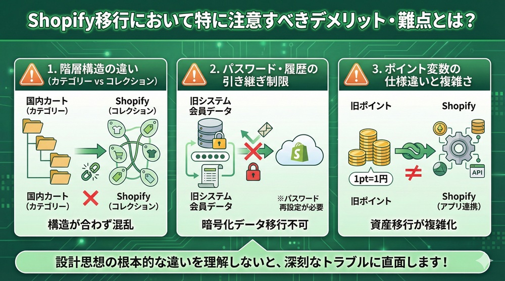 Shopify移行において特に注意すべきデメリット・難点とは?