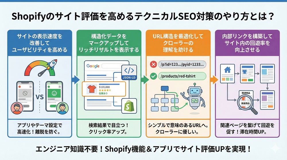 Shopifyのサイト評価を高めるテクニカルSEO対策のやり方とは？