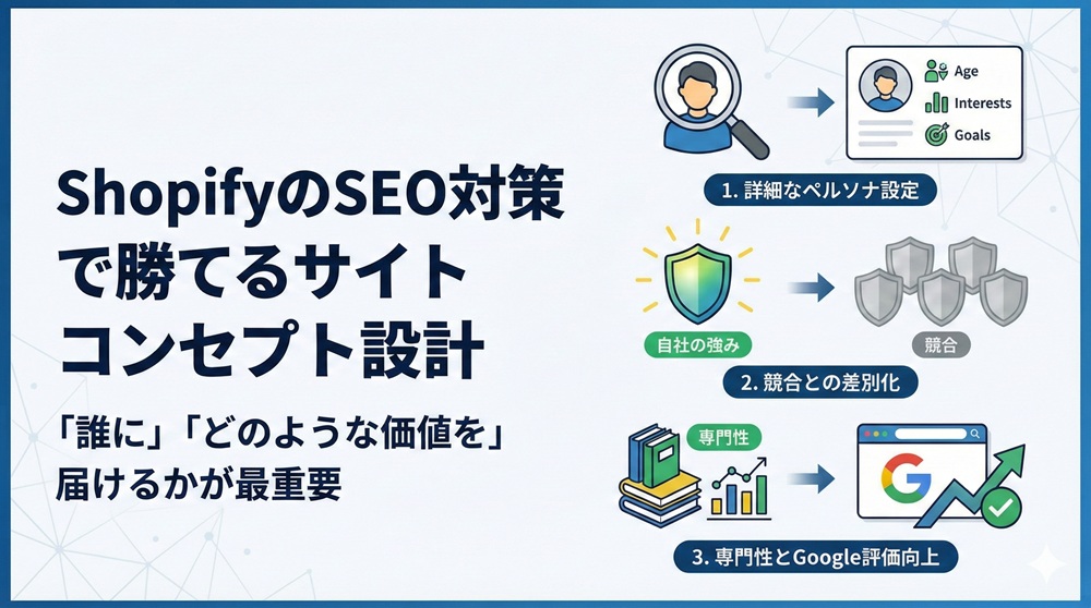 ShopifyのSEO対策で勝てるサイトコンセプト設計のやり方とは？