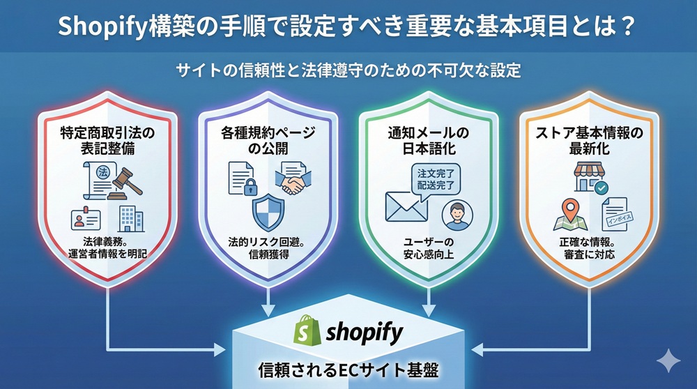 Shopify構築の手順で設定すべき重要な基本項目とは?