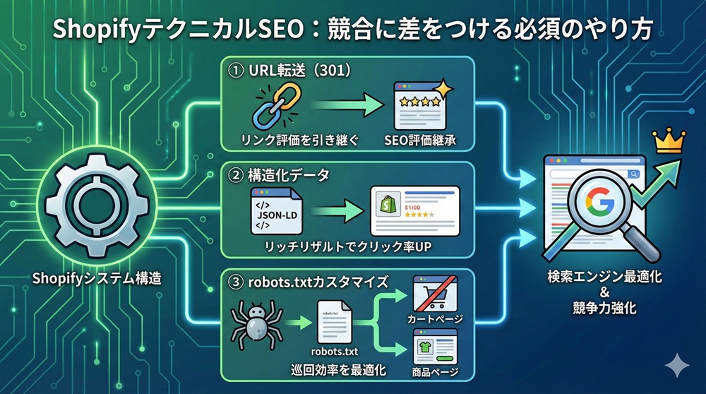 ShopifyのSEO対策で必須のテクニカルなやり方とは？
