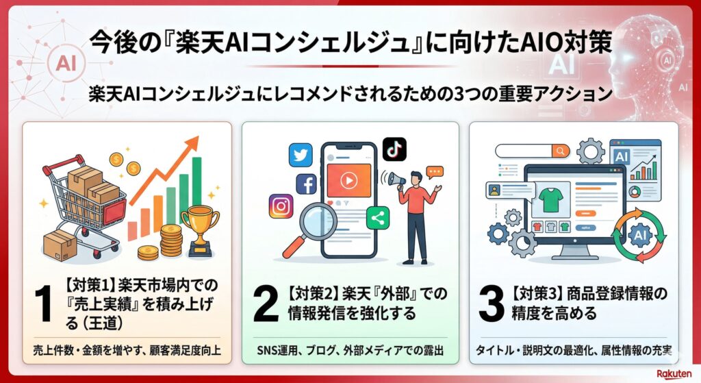 今後の「楽天AIコンシェルジュ」に向けたAIO対策