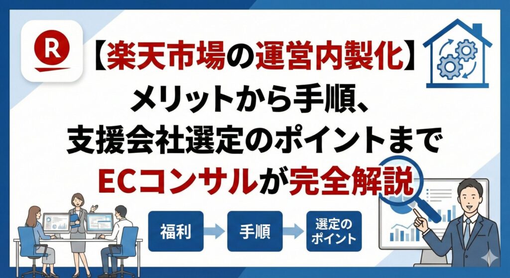 【2026年最新】楽天市場の運営内製化｜メリットから手順、支援会社選定のポイントまでECコンサルが完全解説