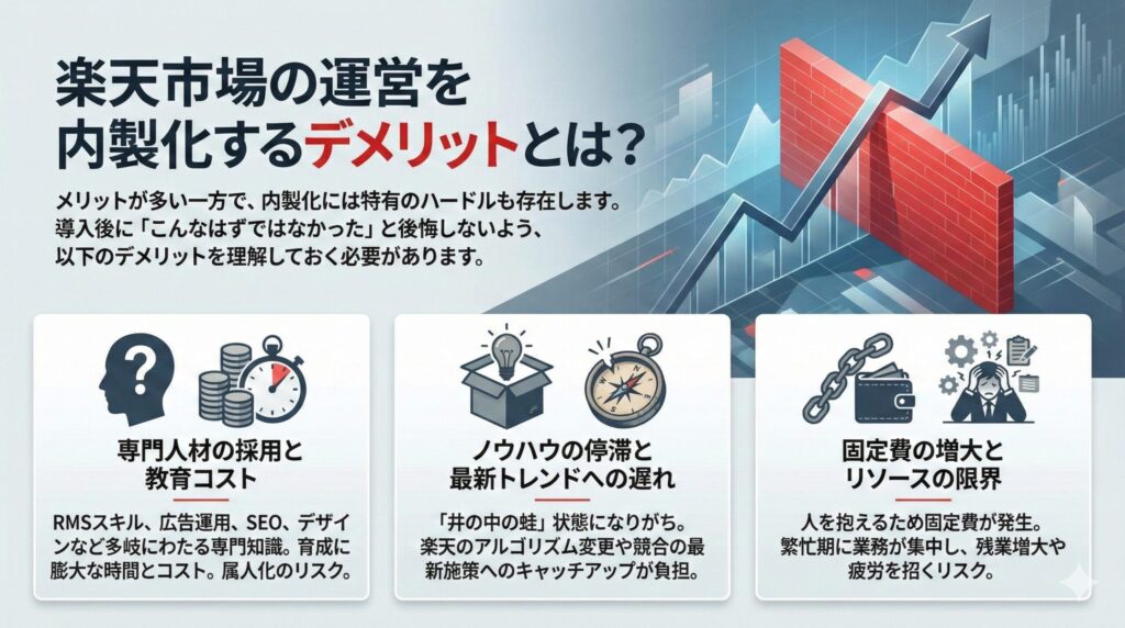 楽天市場の運営を内製化するデメリットとは？