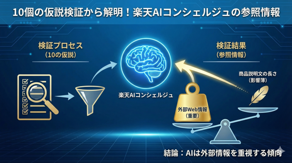 10個の仮説検証からわかった「楽天AIコンシェルジュ」の参照情報