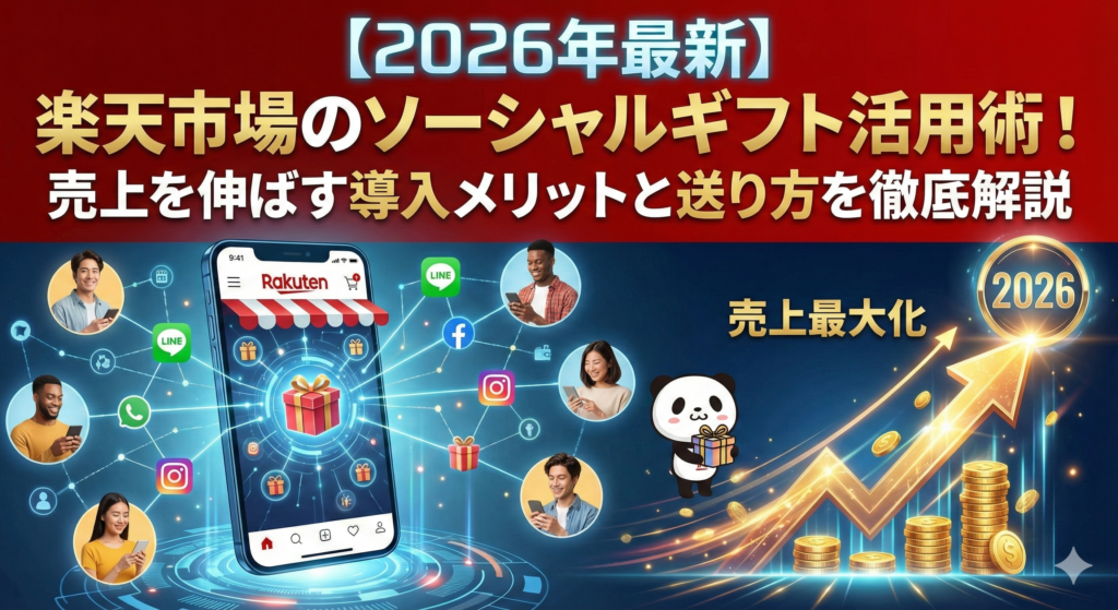 【2026年最新】楽天市場のソーシャルギフト活用術！売上を伸ばす導入メリットと送り方を徹底解説