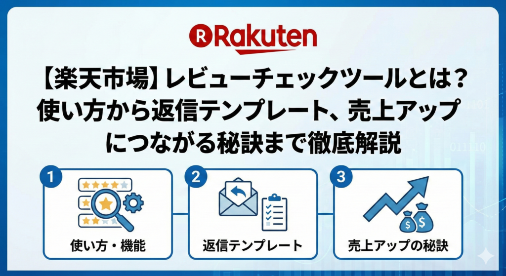 【楽天市場】レビューチェックツールとは？使い方から返信テンプレート、売上アップにつながる秘訣まで徹底解説