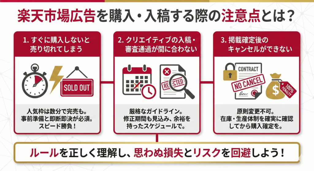 楽天市場広告を購入・入稿する際の注意点とは？