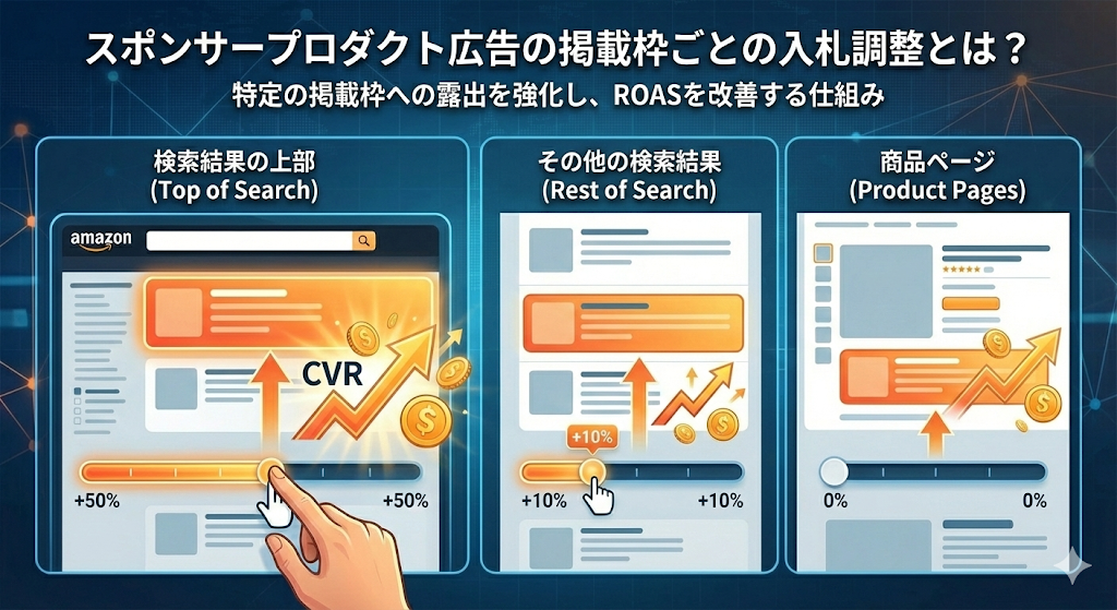 スポンサープロダクト広告の掲載枠ごとの入札調整とは？