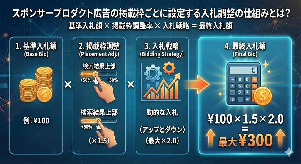 スポンサープロダクト広告の掲載枠ごとに設定する入札調整の仕組みとは？