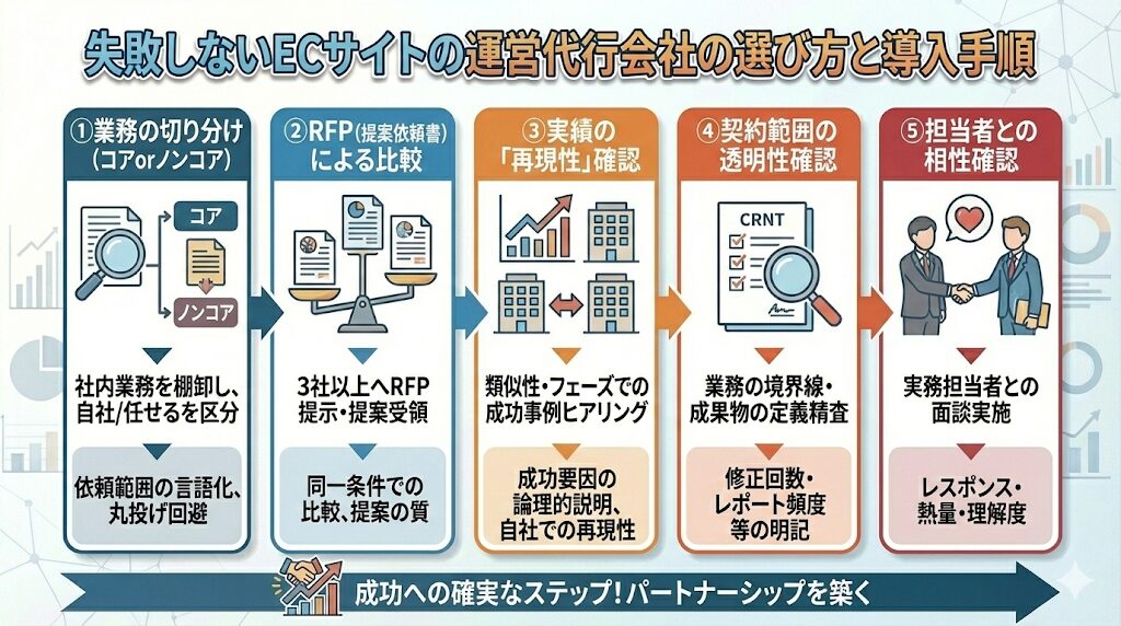 失敗しないECサイトの運営代行会社の導入手順