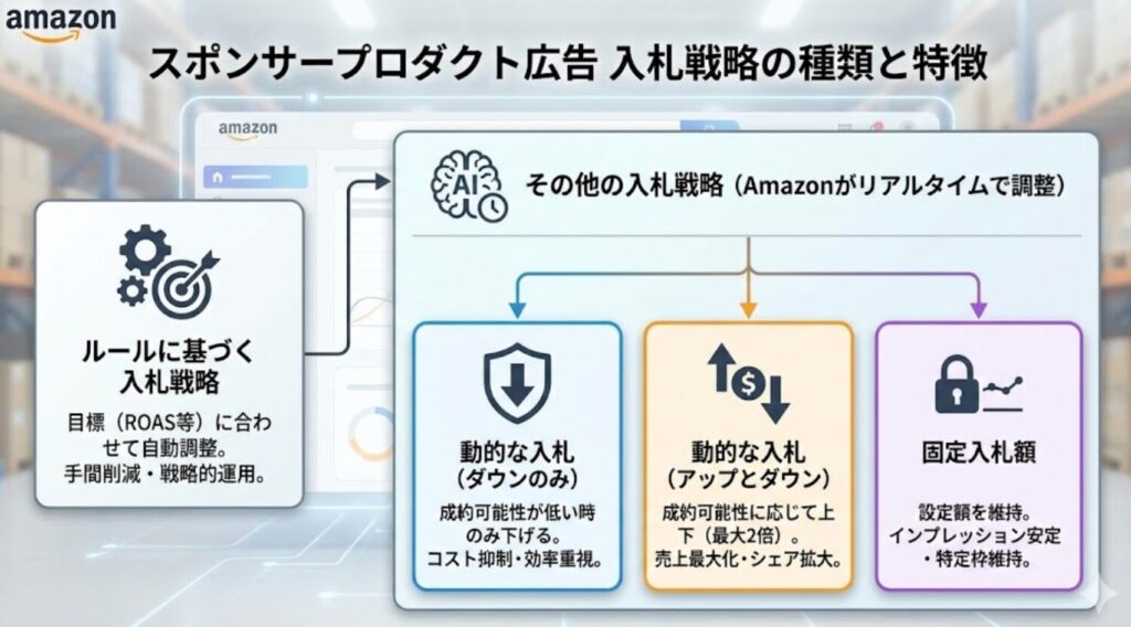 スポンサープロダクト広告で選べる入札戦略の種類とは？
