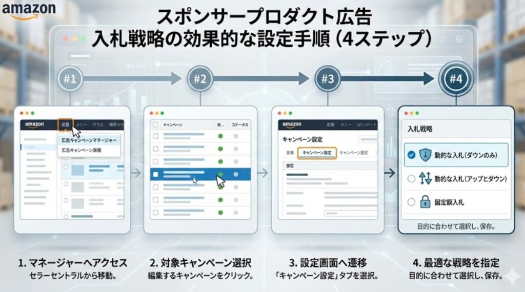 スポンサープロダクト広告の入札戦略を効果的に設定する手順とは？