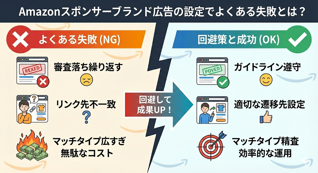 Amazonスポンサーブランド広告の設定でよくある失敗とは？