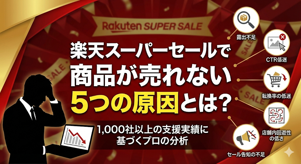楽天スーパーセールで商品が売れない5つの原因とは？
