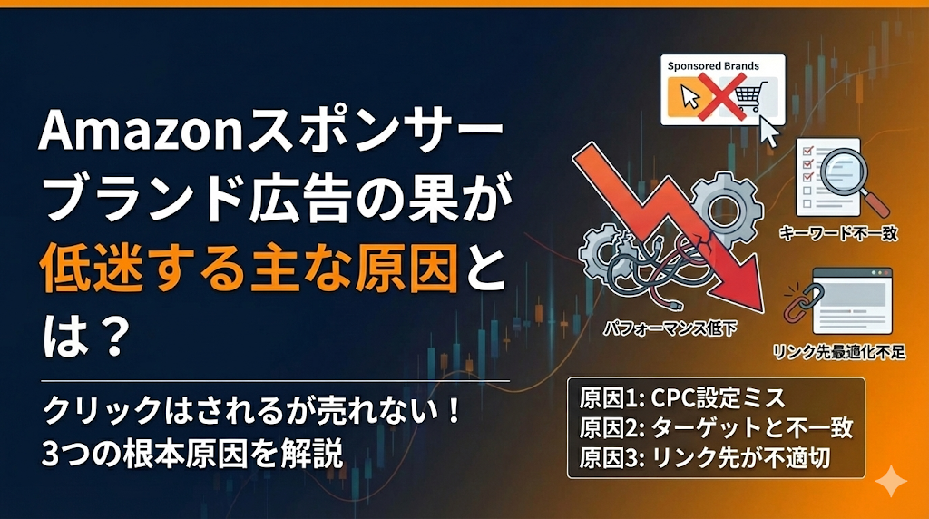 Amazonスポンサーブランド広告の効果が低迷する主な原因とは？