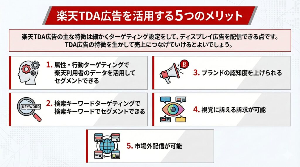 楽天TDA広告を活用する５つのメリット