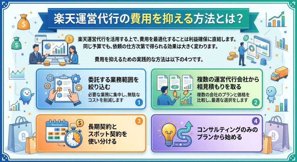 楽天運営代行の費用を抑える方法とは？