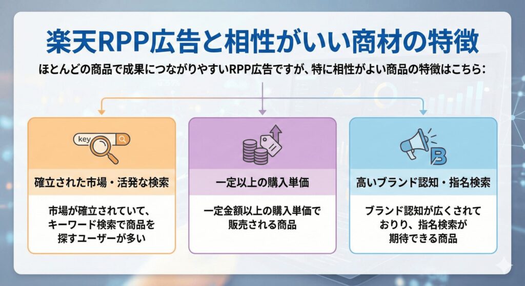 楽天RPP広告と相性がいい商材の特徴