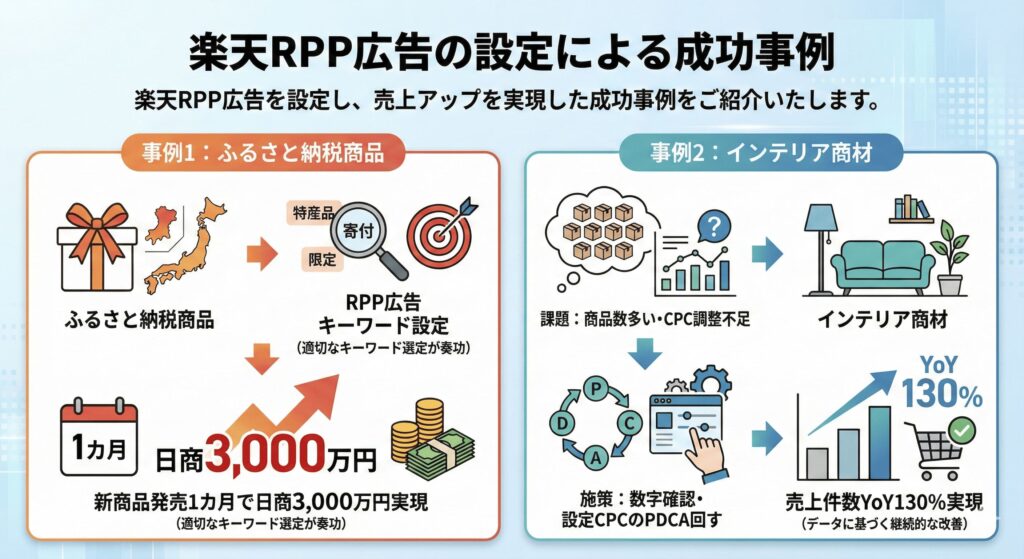 楽天RPP広告の設定による成功事例