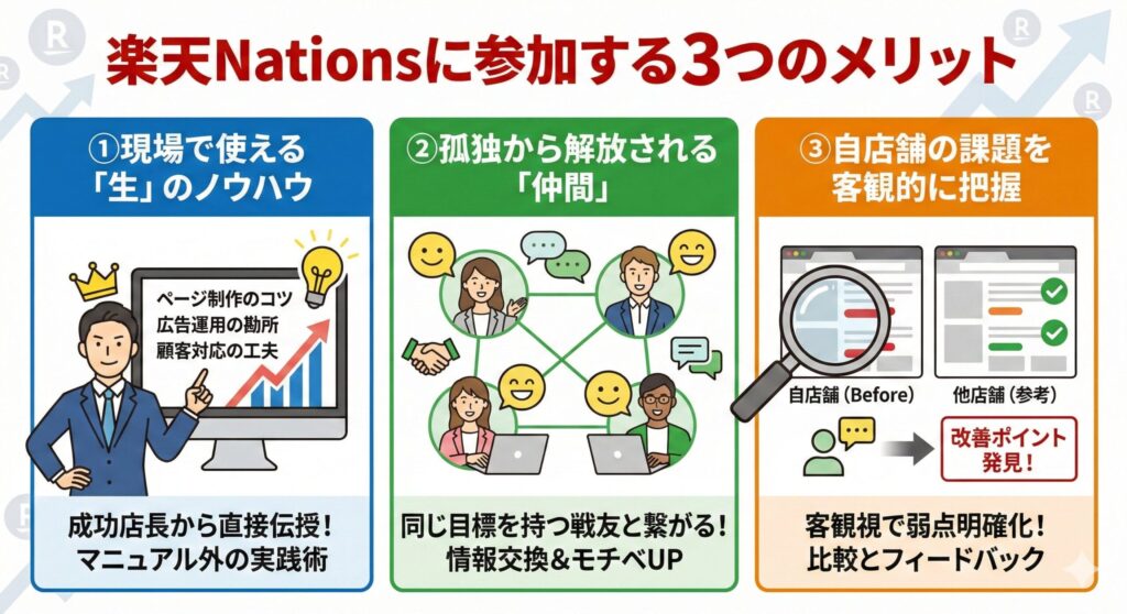 楽天Nationsに参加する3つのメリット