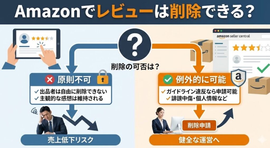 Amazonでレビューは削除できる？