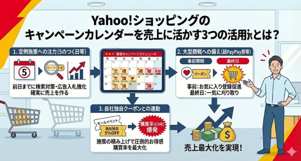 Yahoo!ショッピングのキャンペーンカレンダーを売上に活かす3つの活用法とは？