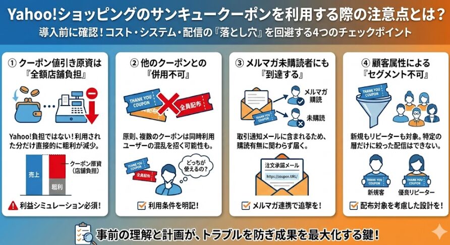 Yahoo!ショッピングのサンキュークーポンを利用する際の注意点とは？