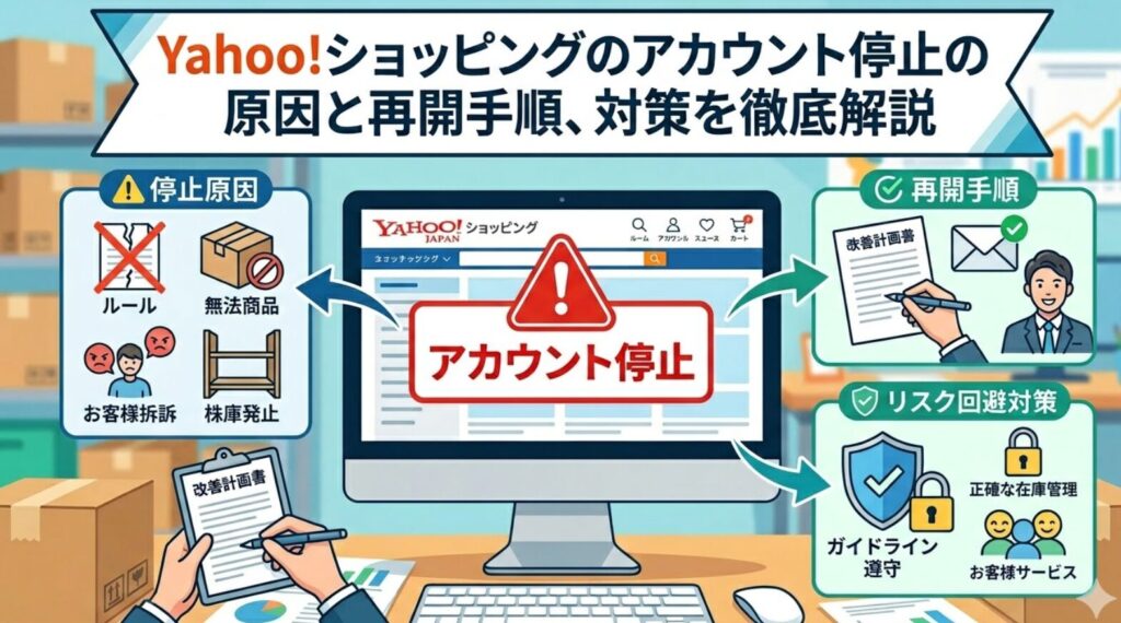 【2026年最新】Yahoo!ショッピングのアカウント停止の原因と再開手順、対策を徹底解説