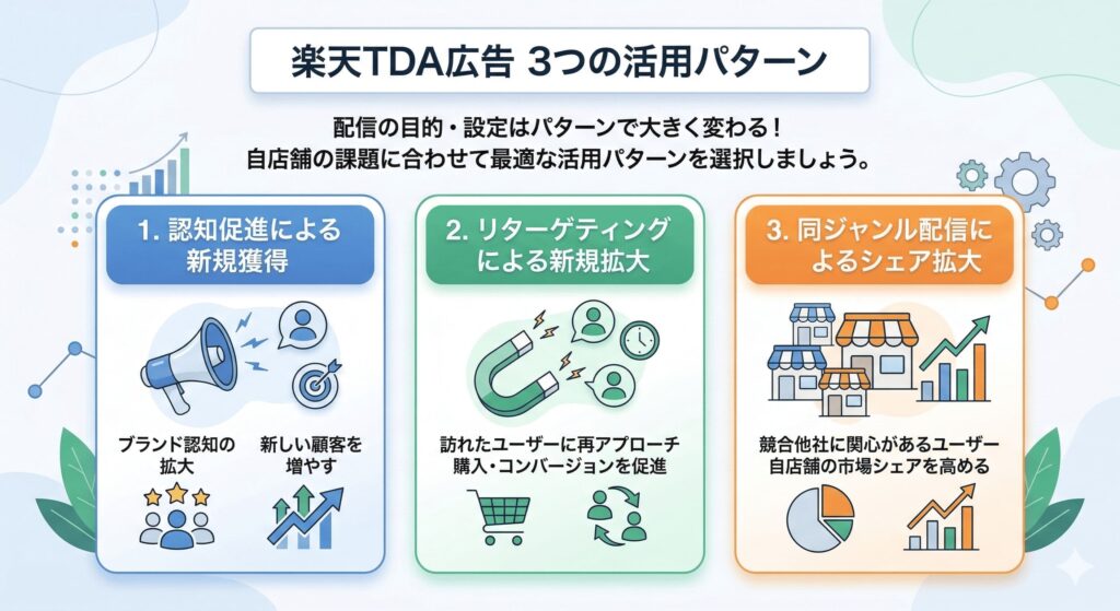 楽天TDA広告の３つの活用パターンとは？