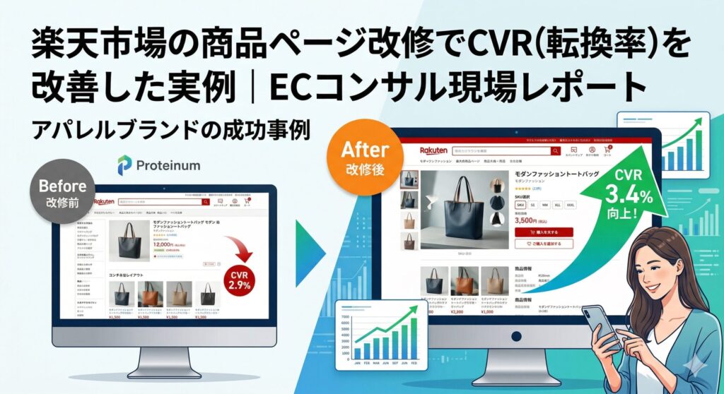 楽天市場の商品ページ改修でCVR（転換率）を改善した実例｜ECコンサル現場レポート