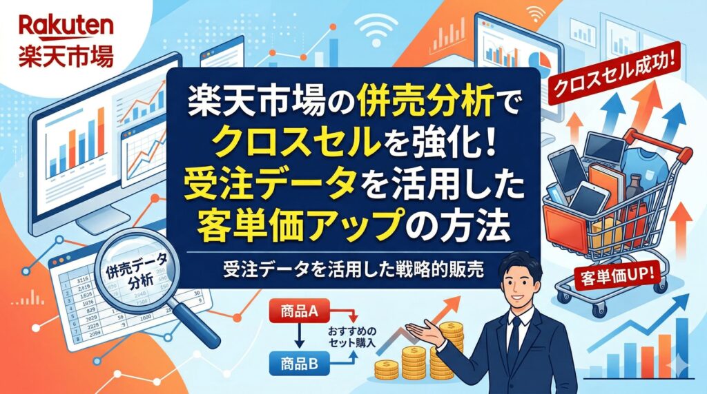 楽天市場の併売分析でクロスセルを強化！受注データを活用した客単価アップの方法