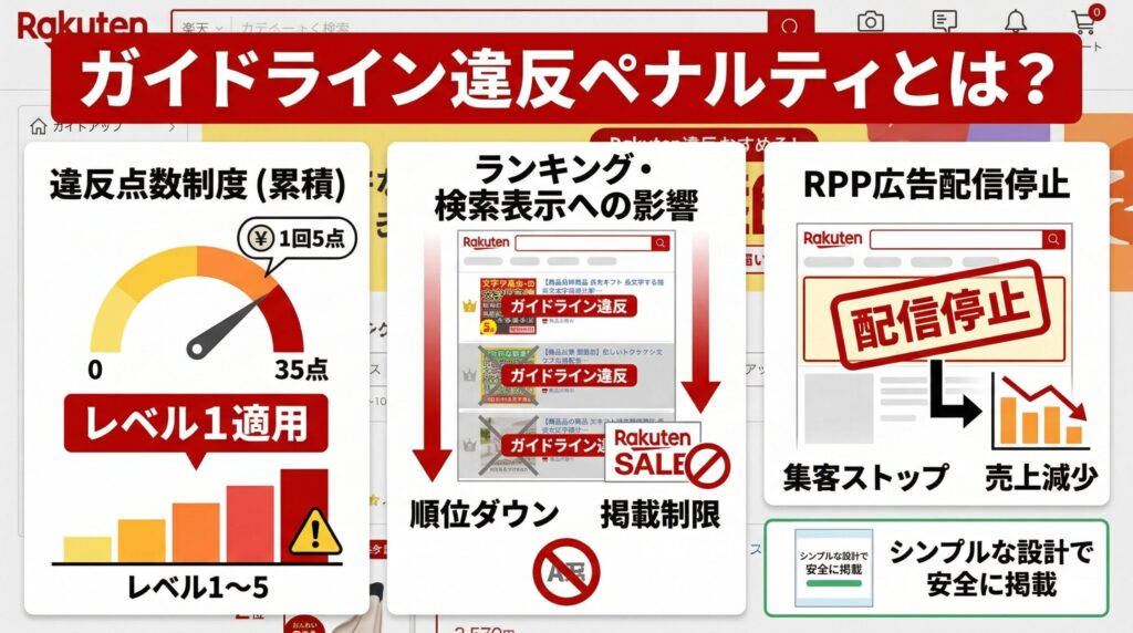 楽天サムネイルのガイドライン違反ペナルティとは？