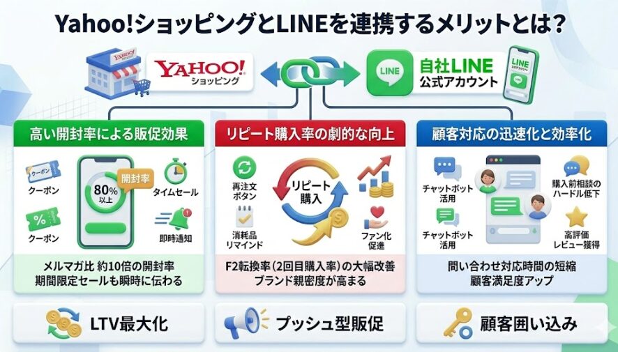 Yahoo!ショッピングとLINEを連携するメリットとは？