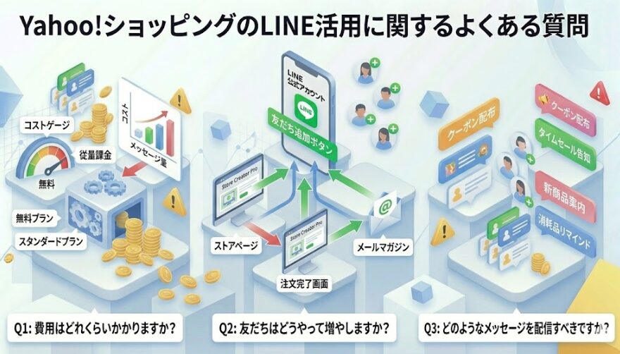 Yahoo!ショッピングのLINE活用に関するよくある質問