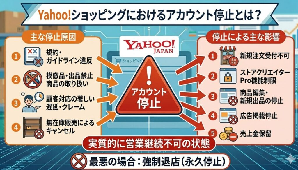 Yahoo!ショッピングにおけるアカウント停止とは?